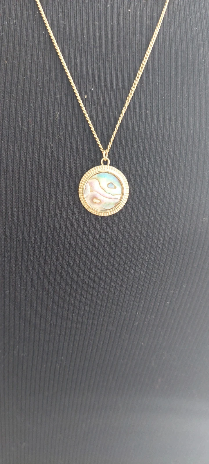 Collier Double Rang IKITA Paris – Acier Inoxydable Doré & Nacre Abalone – photo 2